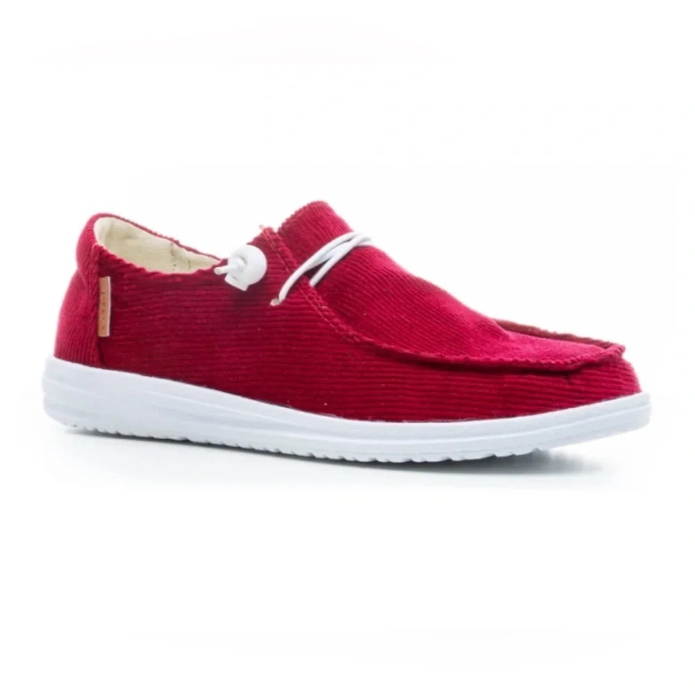 Corkys Kayak Red Corduroy Slip On Shoes | NIB | Size 7 - Picture 2 of 6